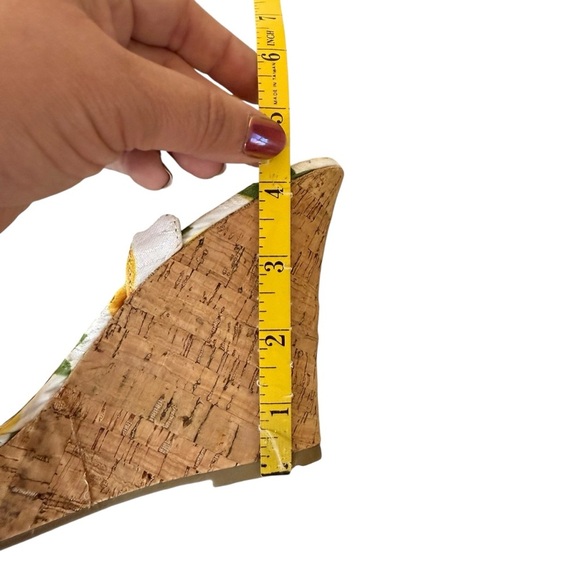 Rampage Y2K Crissy Lemon Wedge Platform Sandals 8.5M Yellow White Casual Party - Picture 11 of 14